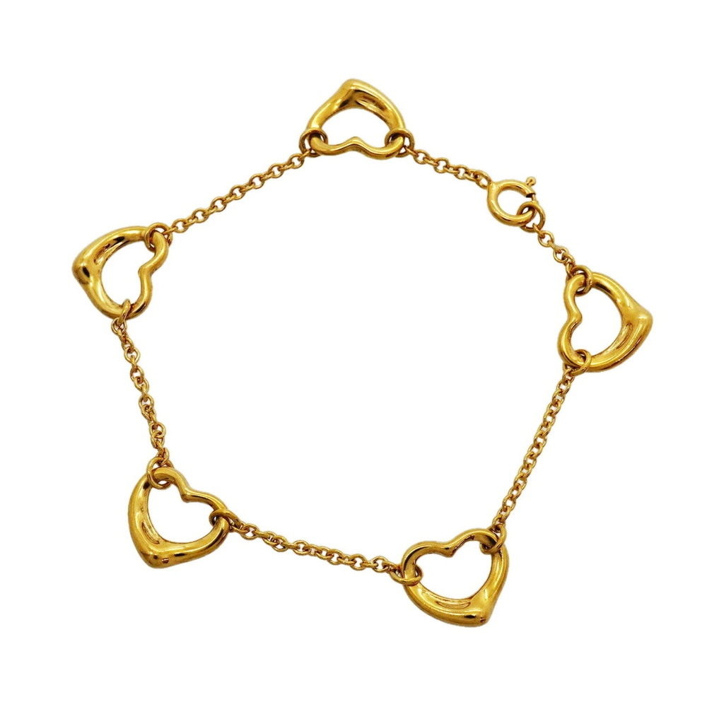 TIFFANY & CO. 18k Gold Heart Charm Bracelet